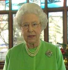 Isabel II durante o seu discurso de Nadal