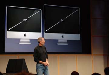 Jobs amosa os novos iMac de 20 e 24 polgadas
