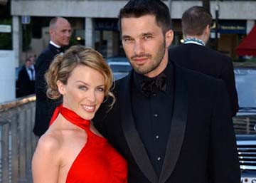 Olivier Martínez con Kylie Minogue