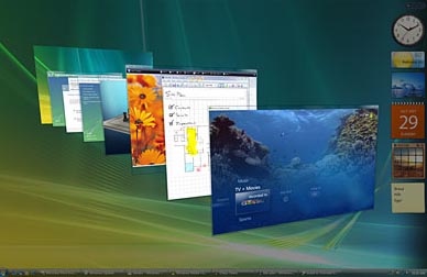 Funcionalidade Flip 3D en Windows Vista