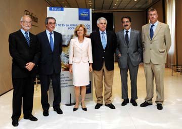 Javier Nadal, César Alierta, Elena Salgado, Francisco Ros, Emilio Ontiveros e Gabriel Álvarez