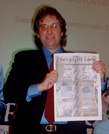 Mitnick durante a súa visita a Compostela en 2003