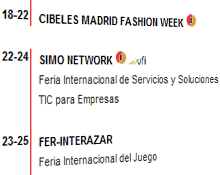 Na web de IFEMA aparece o encontro SIMO Network programado para o mes de setembro