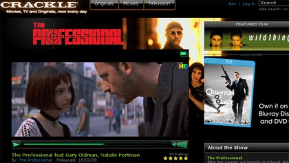 O filme El Profesional na canle Crackle.com de Sony.
