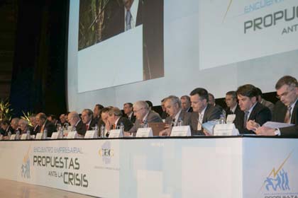 Jorge Cebreiros, terceiro pola dereita, na pasada reunión da CEF