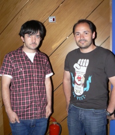 Borja Prieto e Enrique Barreiro durante o encontro no Edificio Politécnico