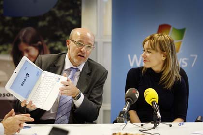 Carles Grau e María Garaña, responsables de Microsoft a nivel catalán e español