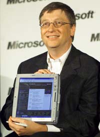 Gates foi un dos principais defensores dos Tablet PC