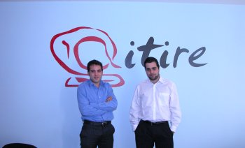 Os socios fundadores de Aitire: Antonio Durán e o presidente entrante de AGASOL, Alejandro Escobar